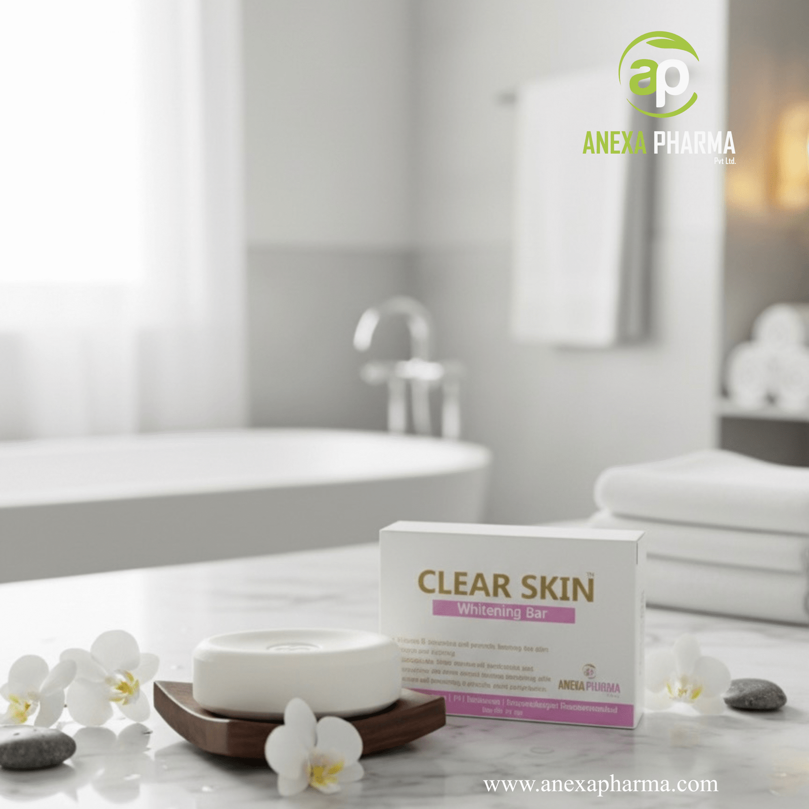 Clear skin whitening bar